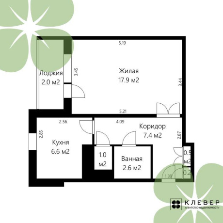 Фотография 1-комнатная квартира по адресу Победителей просп., д. 95 к. 1 - фото 1