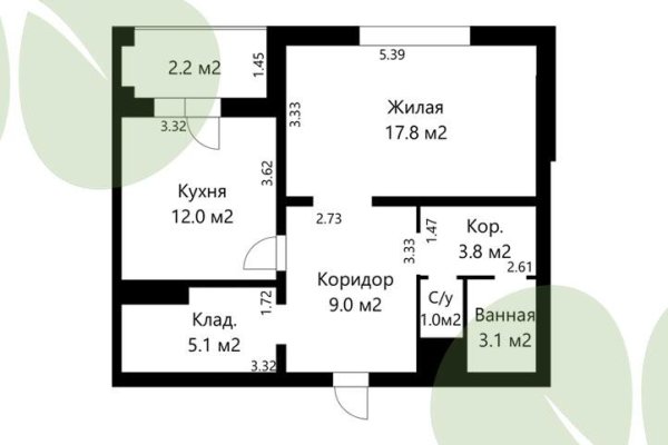 1-комнатная квартира по адресу Троицкая ул., д. 31 к. а - фото 1