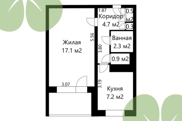 1-комнатная квартира по адресу Якубова ул., д. 30 - фото 1