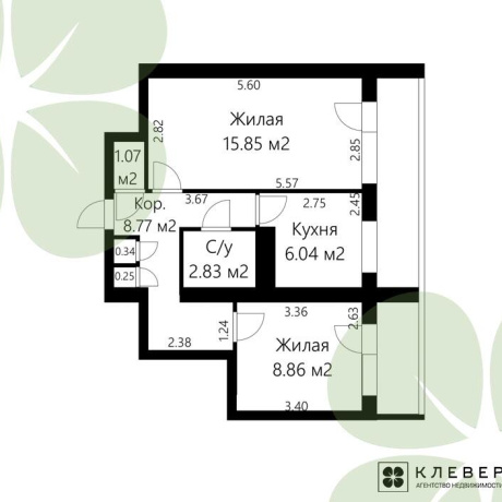 Фотография 2-комнатная квартира по адресу Глебки ул., д. 92 - фото 1