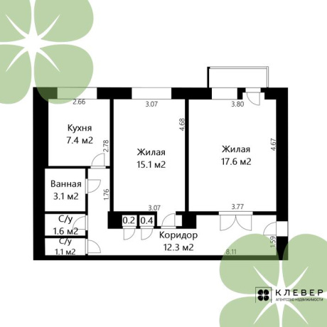 Фотография 2-комнатная квартира по адресу Коласа ул., д. 36 - фото 1