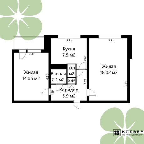 Фотография 2-комнатная квартира по адресу Мавра ул., д. 62 - фото 1