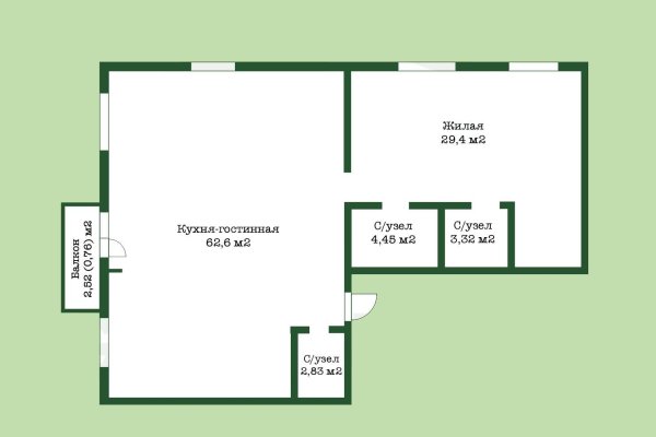 3-комнатная квартира по адресу Хвойная Аллея ул., д. 2 - фото 1
