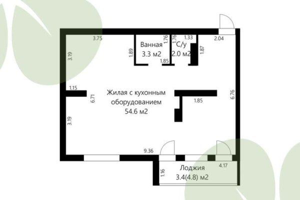 3-комнатная квартира по адресу Леонида Щемелёва ул., д. 10 - фото 1