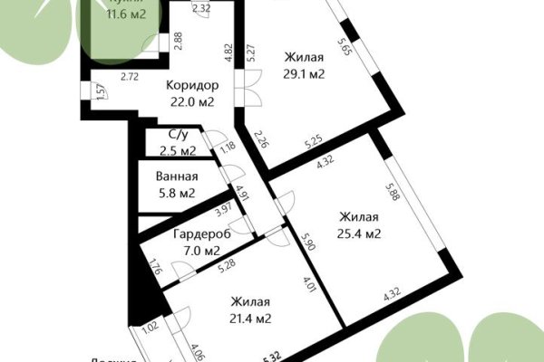 3-комнатная квартира по адресу Лобанка ул., д. 81 - фото 1