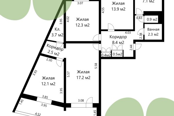 4-комнатная квартира по адресу Громова ул., д. 20 - фото 1