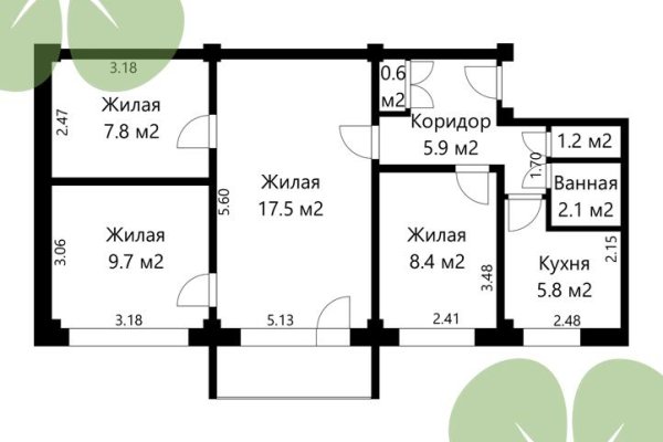 4-комнатная квартира по адресу Пушкина просп., д. 79 - фото 15