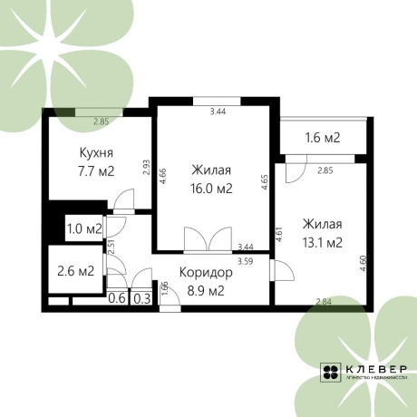 Фотография 2-комнатная квартира по адресу Любимова просп., д. 21 - фото 20