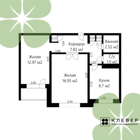 Фотография 2-комнатная квартира по адресу Плеханова ул., д. 56 к. 1 - фото 4