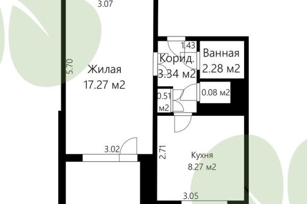 1-комнатная квартира по адресу Нестерова ул., д. 84 - фото 17