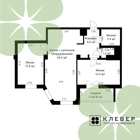 Фотография 3-комнатная квартира по адресу Семеняко ул., д. 15 - фото 16