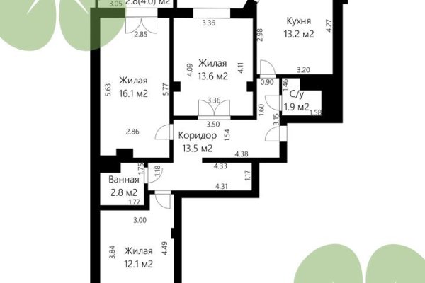 3-комнатная квартира по адресу Волгоградская ул., д. 72 - фото 18