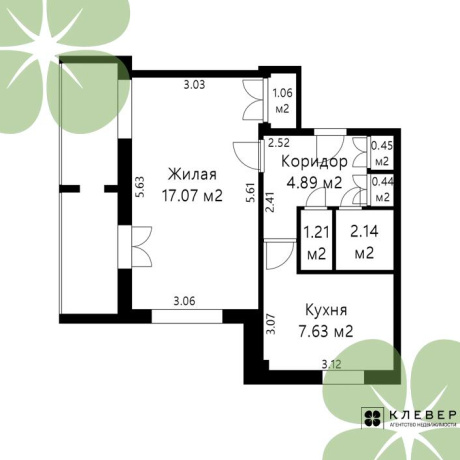 Фотография 1-комнатная квартира по адресу Ольшевского ул., д. 69 - фото 18