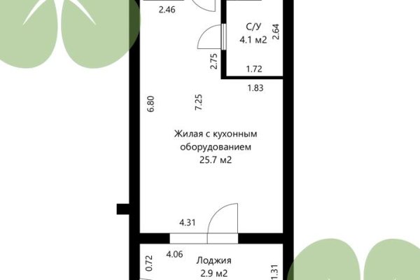 1-комнатная квартира по адресу Леонида Щемелёва ул., д. 18 - фото 10
