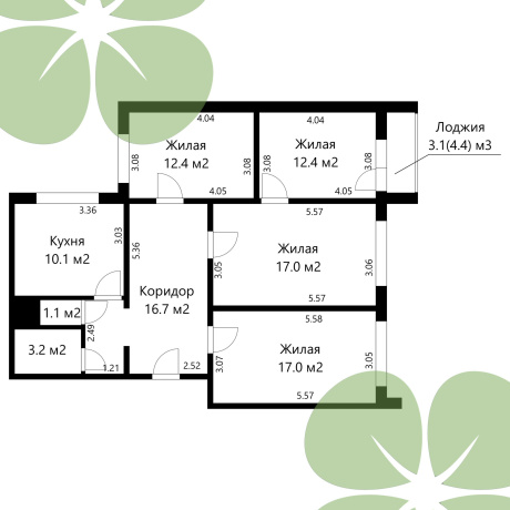 Фотография 4-комнатная квартира по адресу Тимирязева ул., д. 92 - фото 15