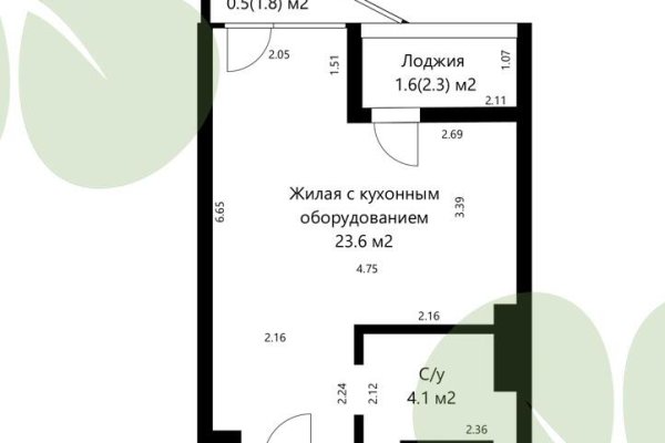 1-комнатная квартира по адресу Жореса Алфёрова ул., д. 5 - фото 13