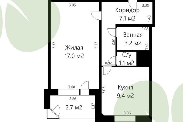 1-комнатная квартира по адресу Наполеона Орды ул., д. 31 - фото 12