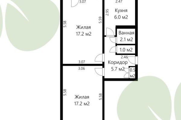 2-комнатная квартира по адресу Сердича ул., д. 52 - фото 4