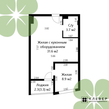 Фотография 2-комнатная квартира по адресу Жореса Алфёрова ул., д. 7 - фото 5