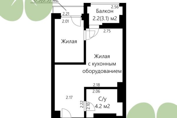 2-комнатная квартира по адресу Николы Теслы ул., д. 23 - фото 5