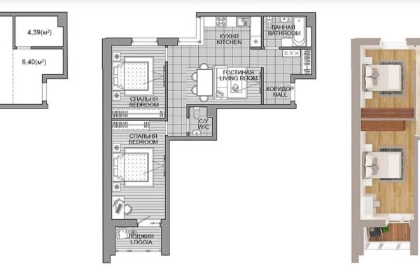 3-комнатная квартира по адресу Леонида Щемелёва ул., д. 16 - фото 5