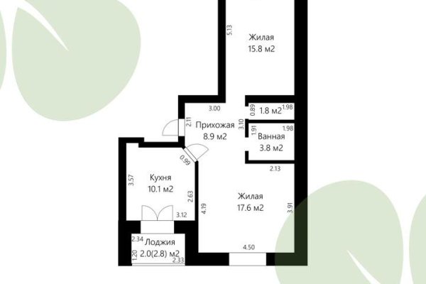 2-комнатная квартира по адресу Советская ул., д. 1 к. А - фото 5