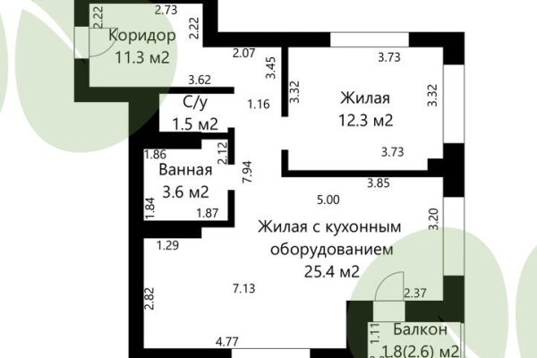 2-комнатная квартира по адресу Голодеда ул., д. 11 - фото 9