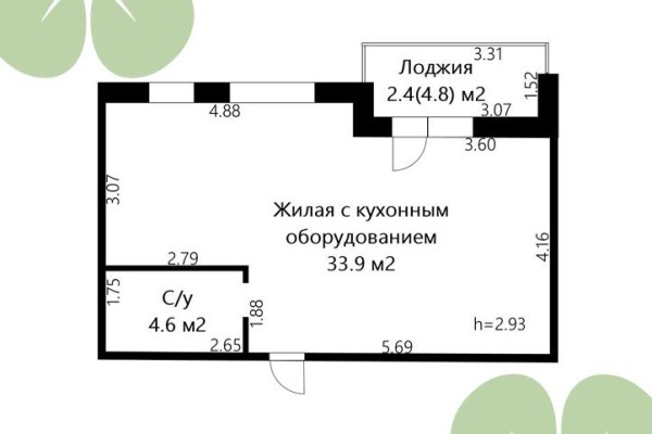 2-комнатная квартира по адресу Лавандовая ул., д. 10 - фото 18