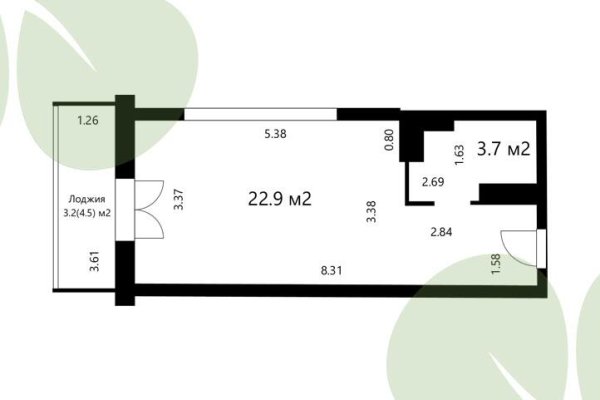 1-комнатная квартира по адресу Дзержинского просп., д. 19 - фото 5