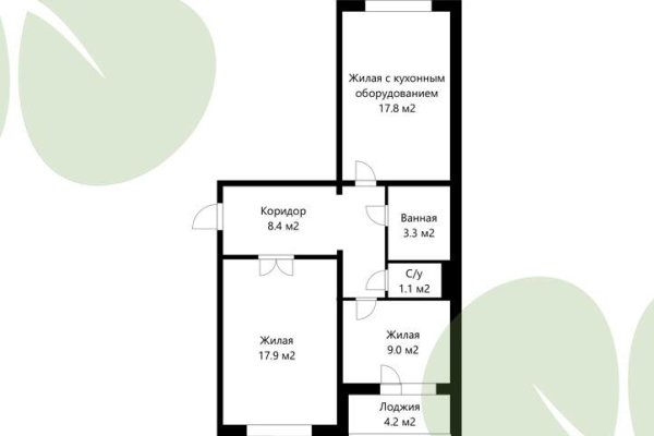 3-комнатная квартира по адресу Солтыса ул., д. 36 - фото 4