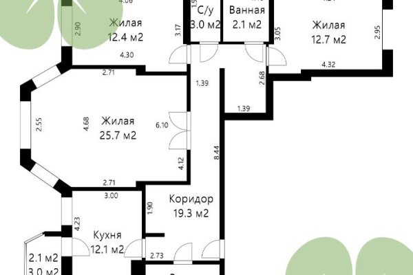 3-комнатная квартира по адресу Неманская ул., д. 9 - фото 4