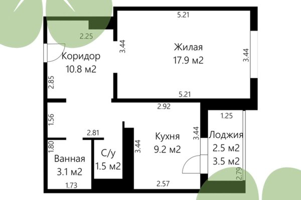 1-комнатная квартира по адресу Горецкого ул., д. 20 - фото 4