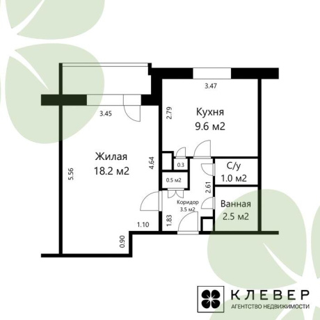 Фотография 1-комнатная квартира по адресу Лынькова ул., д. 101 к. 2 - фото 4