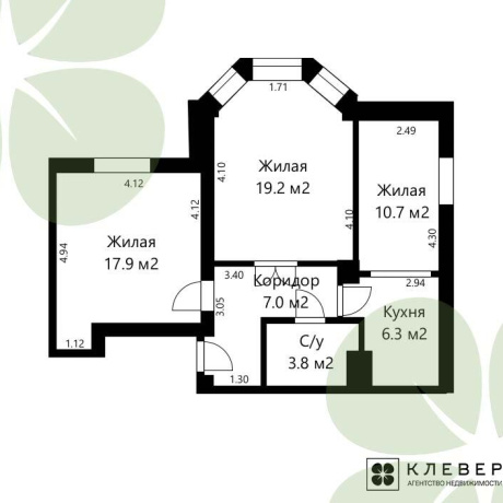 Фотография 3-комнатная квартира по адресу Чернышевского ул., д. 7 к. А - фото 4