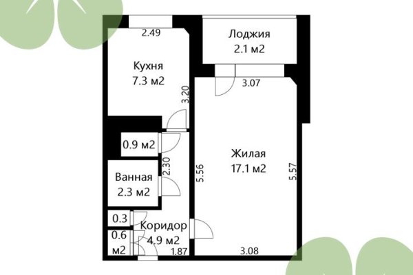 1-комнатная квартира по адресу Кунцевщина ул., д. 32 - фото 18