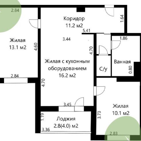 Фотография 3-комнатная квартира по адресу Каменногорская ул., д. 110 - фото 4
