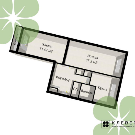 Фотография 2-комнатная квартира по адресу Гамарника ул., д. 23 - фото 3