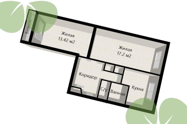 2-комнатная квартира по адресу Гамарника ул., д. 23 - фото 3