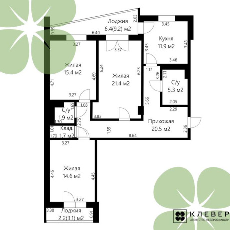 Фотография 3-комнатная квартира по адресу Аркадия Смолича ул., д. 2 - фото 20