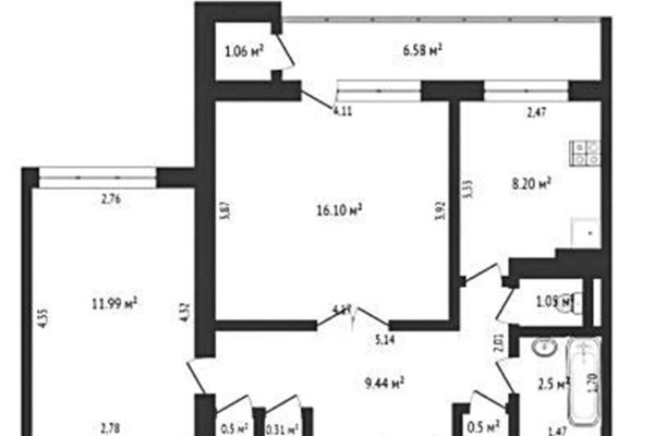 2-комнатная квартира по адресу Логойский тракт, д. 21 к. 1 - фото 6