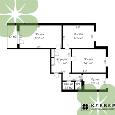 Фотография 3-комнатная квартира по адресу Одинцова ул., д. 36 к. 1 - фото 14