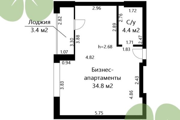 1-комнатная квартира по адресу Жореса Алфёрова ул., д. 22 - фото 4
