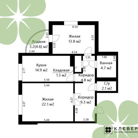 Фотография 3-комнатная квартира по адресу Правда газеты просп., д. 44 - фото 5