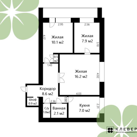 Фотография 3-комнатная квартира по адресу РИВВиТ, д. 2 - фото 5