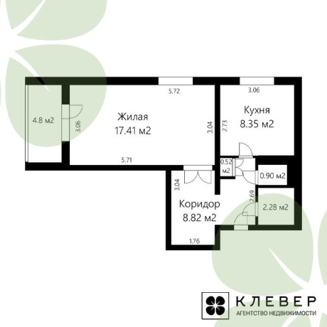 Фотография 1-комнатная квартира по адресу Ротмистрова ул., д. 24 - фото 2