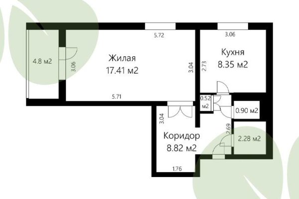 1-комнатная квартира по адресу Ротмистрова ул., д. 24 - фото 9