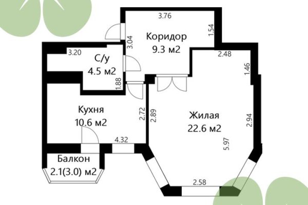 1-комнатная квартира по адресу Героев 120 Дивизии ул., д. 33 - фото 12