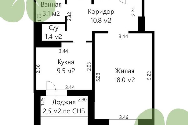 1-комнатная квартира по адресу Разинская ул., д. 62 - фото 15