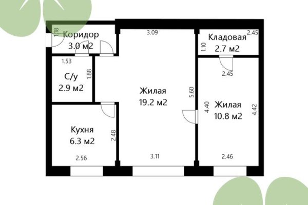2-комнатная квартира по адресу Скрыганова ул., д. 11 - фото 10
