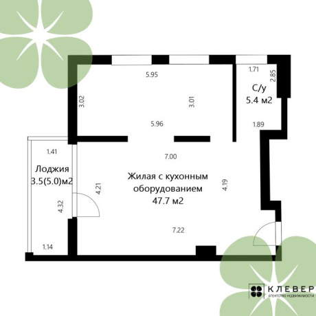 Фотография 2-комнатная квартира по адресу Макаенка ул., д. 12 к. К - фото 5